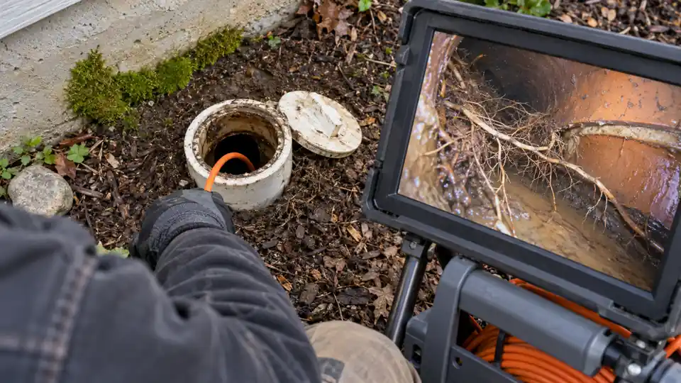 Before sewer camera inspection inspection and setup in Bremerton